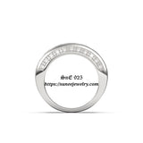 Men’s Wedding Band with Side Stones Diamond Simulated 925 Sterling Silver Anniversary Ring SKU:00155