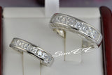 His Hers Wedding Band Ring for Couples Wedding Ring Set Women & Men with Side Stones Anniversary Engagement Ring SKU:00162
