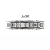 1ct Princess Cut Bridal Wedding Band Engagement Ring Diamond Simulated 925 Sterling Silver Anniversary Ring SKU:00160