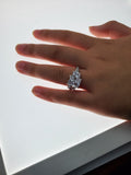 5.51 Total Carat Weight Radiant Cut Wedding Engagement Ring Diamond Simulated 925 Sterling Silver Anniversary Ring SKU:00220