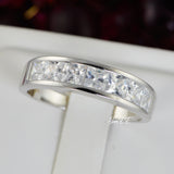 Men’s Wedding Band Engagement Ring Diamond Simulated 925 Sterling Silver Anniversary Ring SKU:00156