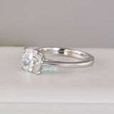 3ct Cushion Cut Bridal Wedding Engagement Ring Diamond Simulated 925 Sterling Silver Anniversary Ring SKU:00213