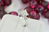 2.7ct Princess Cut Bridal Wedding Engagement Ring Diamond Simulated 925 Sterling Silver Anniversary Rings SKU:00169