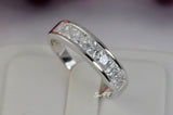Men’s Wedding Band Engagement Ring Diamond Simulated 925 Sterling Silver Anniversary Ring SKU:00156
