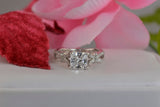 Couple 3.67ct Princess Cut 4pcs Wedding Set Engagement Ring Wedding Band Diamond Simulated 925 Sterling Silver Women's Bridal Set SKU:00217