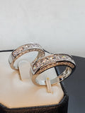 His Hers Wedding Band Ring for Couples Wedding Ring Set Women & Men with Side Stones Anniversary Engagement Ring SKU:00162