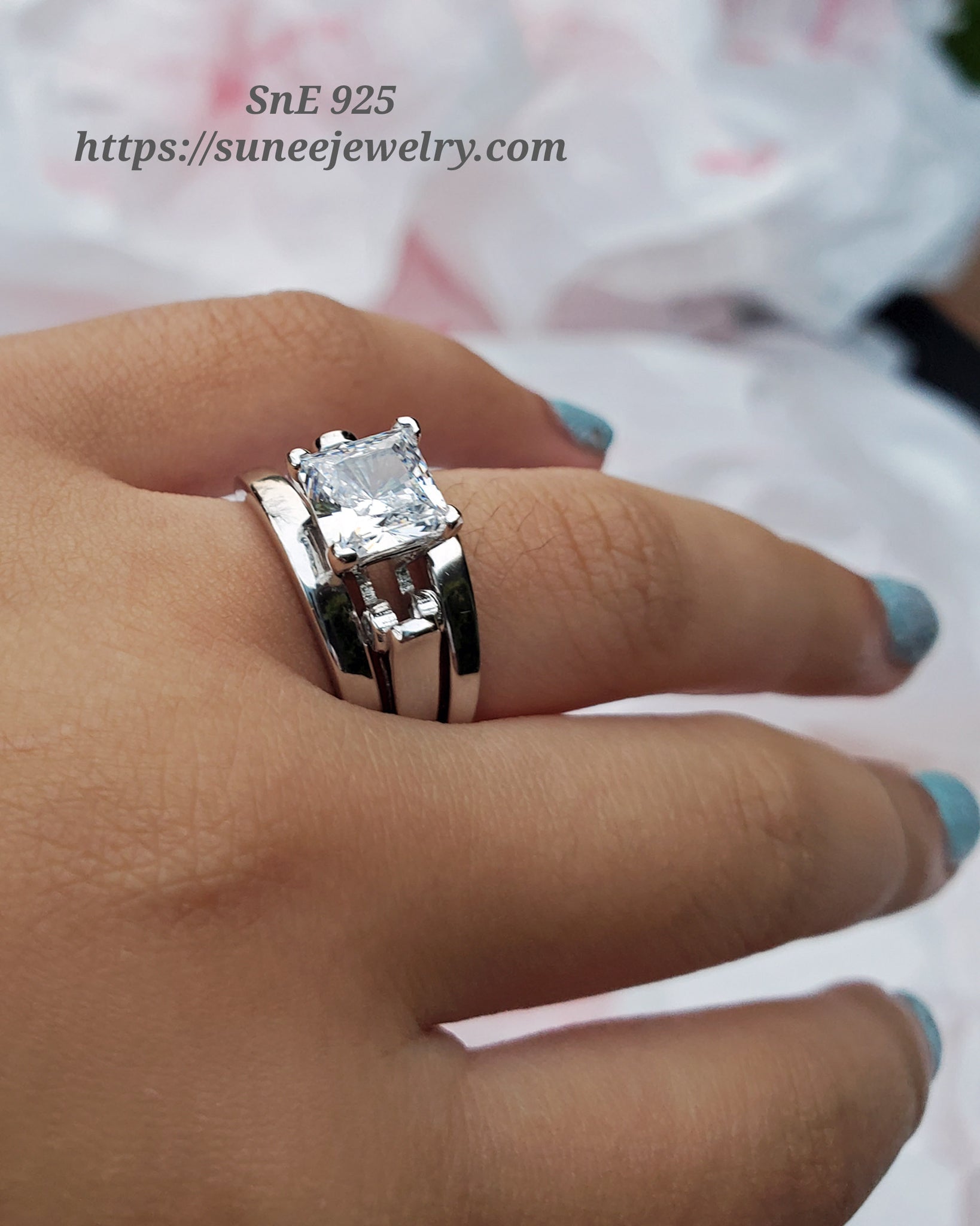 New Luxury 925 Silver Engagement Diamond Ring | Diamond engagement rings, Diamond  engagement, Diamond ring