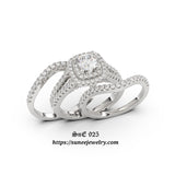 3.25ct Double Halo Cushion Cut Bridal Wedding Engagement Ring Diamond Simulated 925 Sterling Silver Anniversary Rings SKU:00150