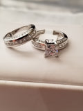2.75ct Princess Cut Bridal Wedding Engagement Ring Diamond Simulated 925 Sterling Silver Anniversary Ring