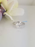2.17ct Princess Cut Bridal Wedding Engagement Ring Diamond Simulated 925 Sterling Silver Anniversary Ring