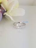 2.34ct Princess Cut Bridal Wedding Engagement Ring Diamond Simulated 925 Sterling Silver Anniversary Ring