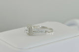 Double Halo Cushion Cut Simulated Diamond Ring: Sterling Silver Engagement