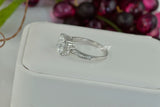 4.8ct Princess Cut Bridal Wedding Engagement Ring Diamond Simulated 925 Sterling Silver Anniversary Ring
