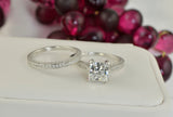 4.30ct Princess Cut Bridal Wedding Engagement Ring Diamond Simulated 925 Sterling Silver  SKU 00163