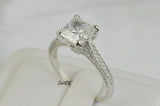 Princess Cut Sterling Silver Wedding Ring Set: Simulated Diamond Bridal Rings