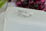 4.8ct Princess Cut Bridal Wedding Engagement Ring Diamond Simulated 925 Sterling Silver Anniversary Ring