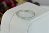 Sterling Silver Full Eternity Band: Simulated Diamond Promise Ring