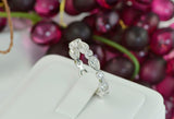 Pear Round Bridal Wedding Engagement Ring Diamond Simulated 925 Sterling Silver Anniversary Rings