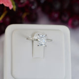 3.0ct Radiant Cut Bridal Wedding Engagement Ring Diamond Simulated 925 Sterling Silver Anniversary Ring