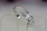 Princess Cut Sterling Silver Wedding Ring Set: Simulated Diamond Bridal Ring