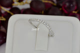 0.38ct Curve Bridal Band Wedding Engagement Ring Diamond Simulated 925 Sterling Silver Anniversary Rings