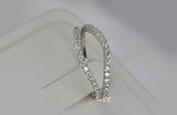0.38ct Curve Bridal Band Wedding Engagement Ring Diamond Simulated 925 Sterling Silver Anniversary Rings