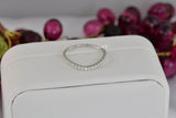 0.38ct Curve Bridal Band Wedding Engagement Ring Diamond Simulated 925 Sterling Silver Anniversary Rings
