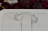 0.38ct Curve Bridal Band Wedding Engagement Ring Diamond Simulated 925 Sterling Silver Anniversary Rings