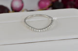 0.38ct Curve Bridal Band Wedding Engagement Ring Diamond Simulated 925 Sterling Silver Anniversary Rings