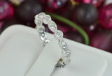 Art Deco Simulated Diamond Eternity Band: Sterling Silver Promise Ring