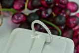 Art Deco Wedding Band Set: Simulated Diamond Sterling Silver Eternity Ring