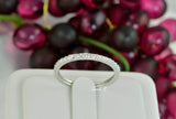 Sterling Silver Full Eternity Wedding Band Set, Simulated Diamond Promise Ring