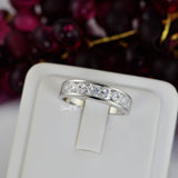 Men’s Wedding Band Diamond Simulated 925 Sterling Silver Wedding Ring