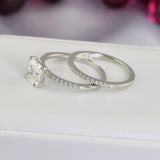 2.34ct Princess Cut Bridal Wedding Engagement Ring Diamond Simulated 925 Sterling Silver Anniversary Ring