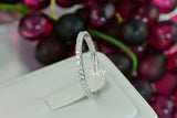Sterling Silver Full Eternity Band: Simulated Diamond Promise Ring