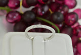Sterling Silver Full Eternity Wedding Band Set, Simulated Diamond Promise Ring