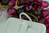 Sterling Silver Full Eternity Wedding Band Set, Simulated Diamond Promise Ring