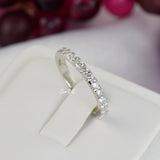 Halo Princess Cut Sterling Silver Wedding Ring Set: Simulated Diamond Bridal Ring