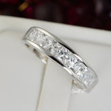 His Hers Sterling Silver Princess Cut Simulated Diamond Wedding Ring Set