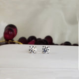 1.0 Carat 5mm Brilliant Cut Stud Earrings Diamond Simulated 925 Sterling Silver Prong Setting