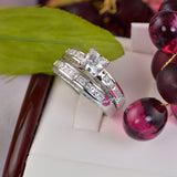 2.75ct Princess Cut Bridal Wedding Engagement Ring Diamond Simulated 925 Sterling Silver Anniversary Ring