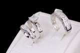 Princess Cut Sterling Silver Bridal Ring Set: 2.75ct Simulated Diamond