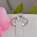 3ct Cushion Cut Bridal Wedding Engagement Ring Diamond Simulated 925 Sterling Silver Anniversary Ring