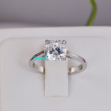 3ct Cushion Cut Bridal Wedding Engagement Ring Diamond Simulated 925 Sterling Silver Anniversary Ring