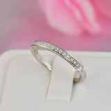 0.52ct Brilliant Cut Bridal Band Diamond Simulated 925 Sterling Silver Anniversary Rings