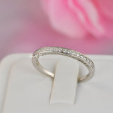 0.52ct Brilliant Cut Bridal Band Diamond Simulated 925 Sterling Silver Anniversary Rings