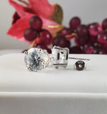 7 Carat 10mm Brilliant Cut Stud Earrings Diamond Simulated 925 Sterling Silver Prong Setting