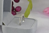 2ct Cushion Cut Sterling Silver Bridal Ring Set: Twisted Band Simulated Diamond
