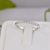 0.22ct Half Eternity Bridal Band Diamond Simulated 925 Sterling Silver Anniversary Rings