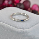 0.22ct Half Eternity Bridal Band Diamond Simulated 925 Sterling Silver Anniversary Rings